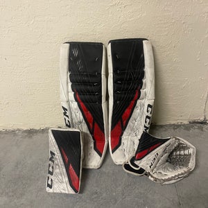 Used 34" CCM Extreme Flex 4 Goalie Leg Pads Pro Stock
