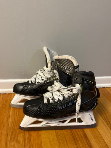 Used Bauer Regular Width Size 8.5 Elite Hockey Goalie Skates