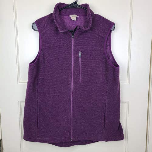 Duluth Trading Co Park Point Fleece Vest Womens Purple Size: L
