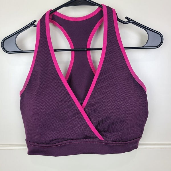 Purple Pullover Padded Cups Sports Bras.