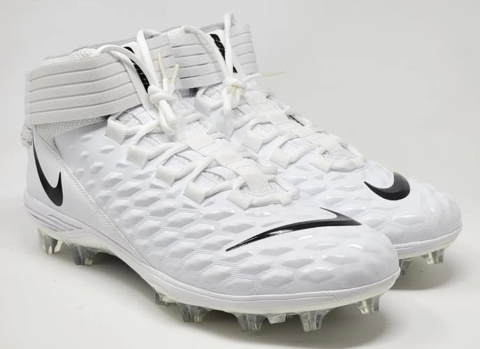 Size 15 Men’s Nike Force Savage Pro 2 Football Cleats White Black