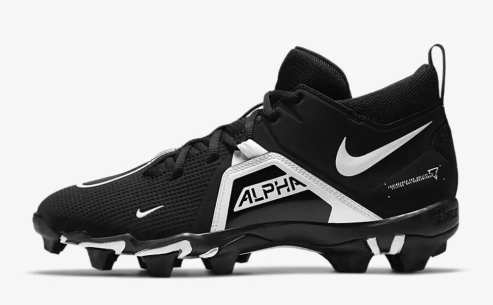 Nike Alpha Menace 3 Shark Football Lineman Cleats Men’s Size 10.5W Black