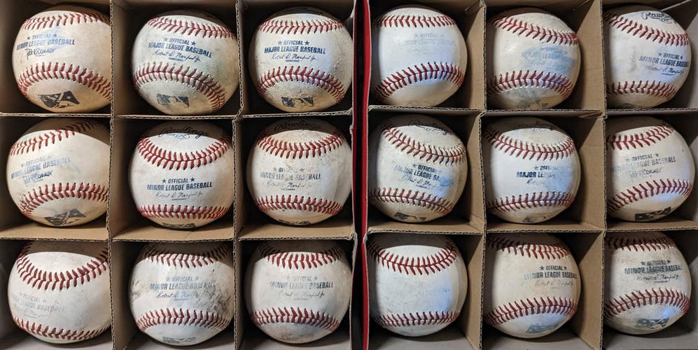 Used Mostly Rawlings Official Major and/or Minor League Baseballs 18 Pack (Decent-Good Condition)