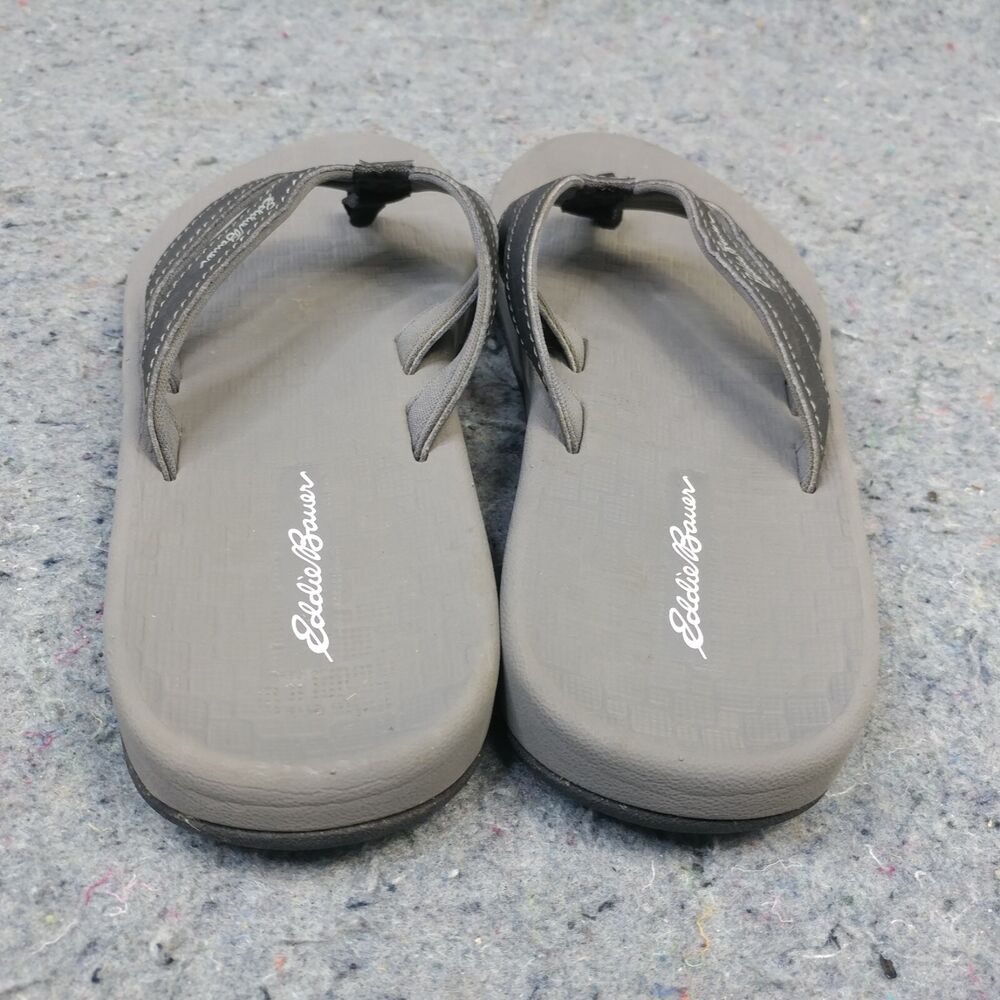 Eddie Bauer Break Point Womens Shoes Size 7 Flip Flops Gray Black