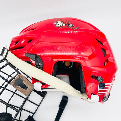 SHU Pioneers Pro Stock CCM Supertacks 710 Hockey Helmet-Medium-CCM FM580 Cage