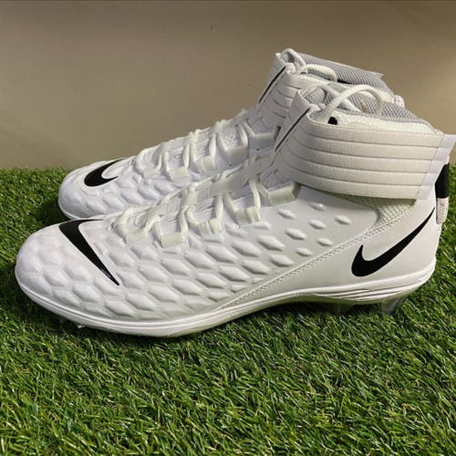 Nike Force Savage Pro 2 Football Lineman Cleats White AH4000-100 Mens 12 NEW