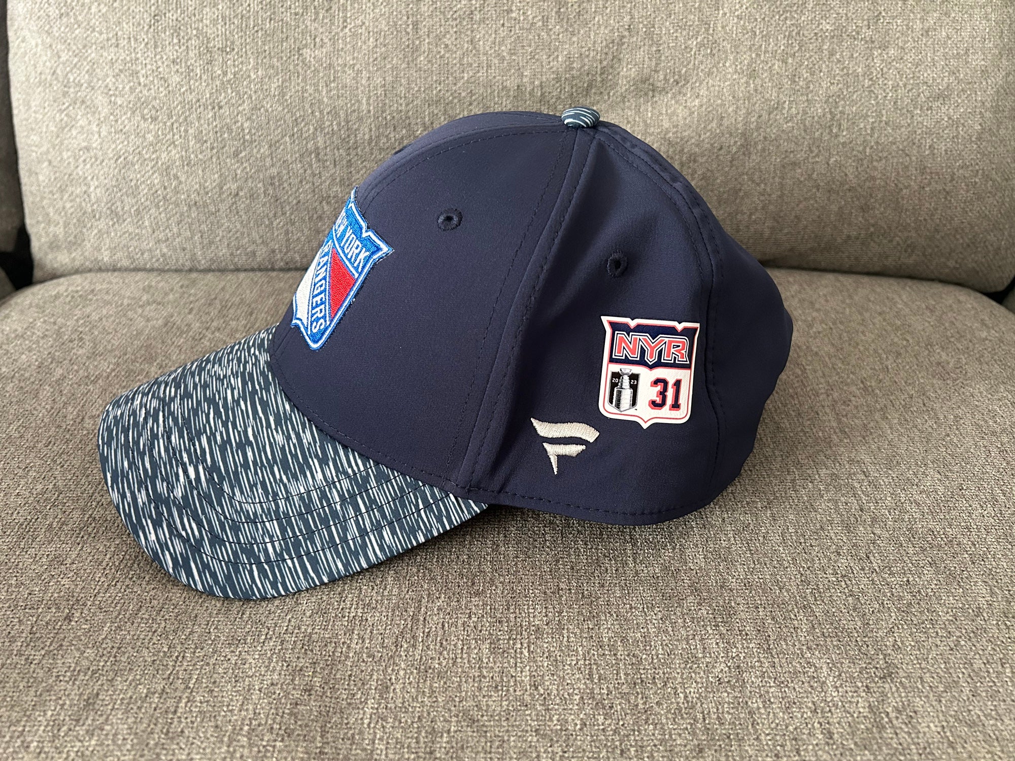 Igor Shesterkin New York Rangers Player-Worn Navy and Gray Cap from the  2022 Stanley Cup