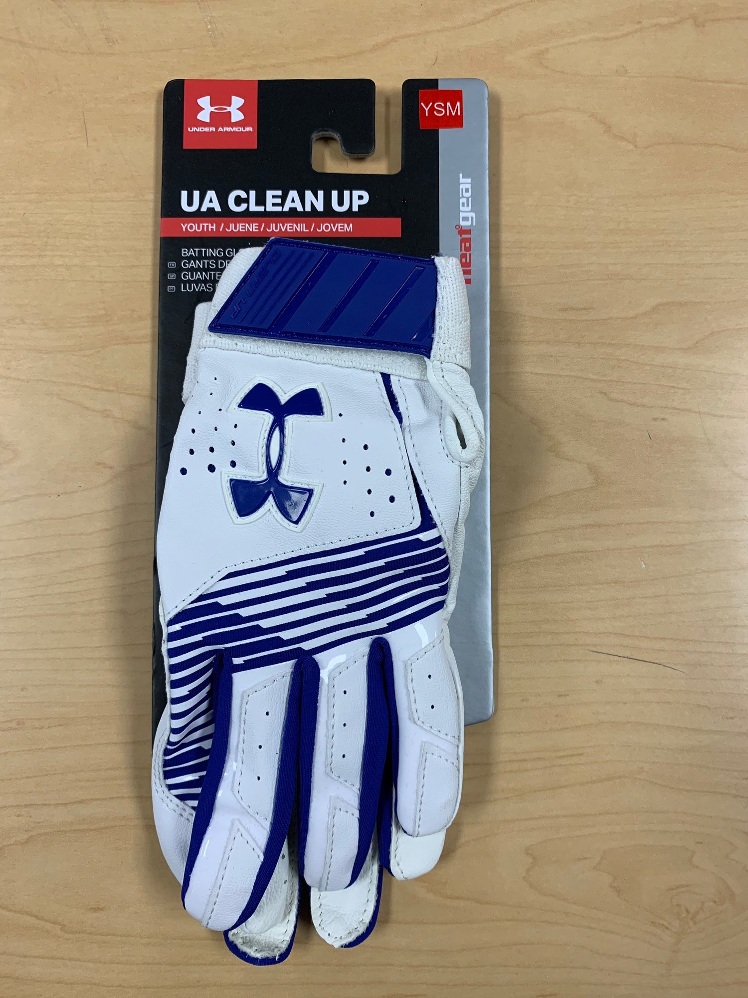 NEW Under Armour Harper Hustle Batting Gloves (Adult Small, Gray)