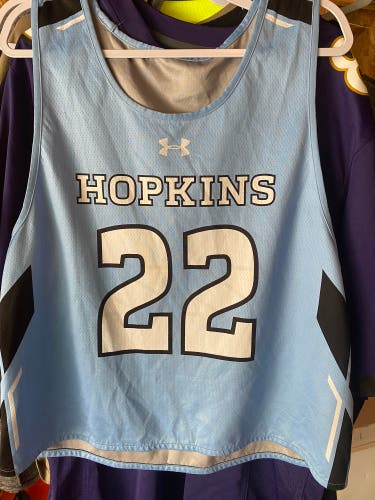 Blue Hopkins Lacrosse Practice Adult Unisex Under Armour Jersey