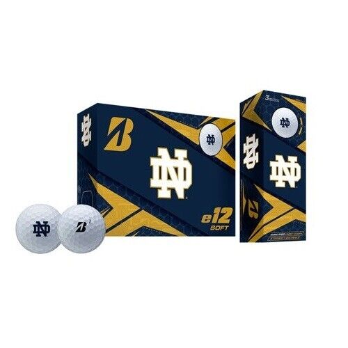 Bridgestone Golf e12 Soft NCAA - 6 Golf Ball Pack - Half Dozen - Notre Dame