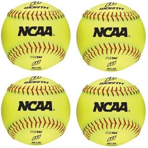 Bundle: New Worth NCAA 12 count 12" training/practice softballs softball dozen NC12S