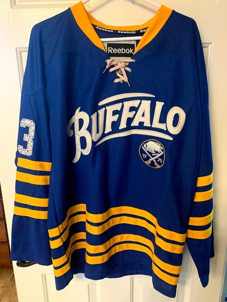 Nwt Buffalo Sabres Authentic Gerbe Reebok Mic NHL Hockey Jersey 50 Blue Home