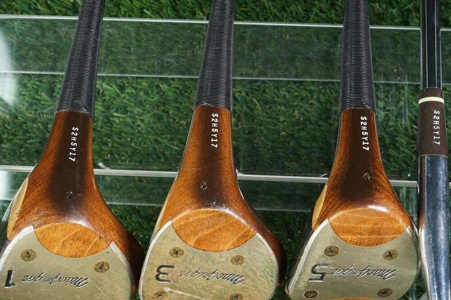 Pilote kaki vintage MacGregor Jack Nicklaus 275 W et ensemble de 3 bois