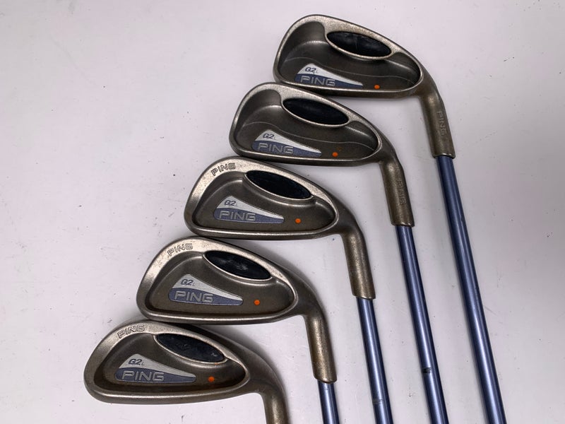 Ping G2 Ladies Iron Set 4-8+SW Orange Dot 2* Flat TFC100 Ladies No 6 iron RH