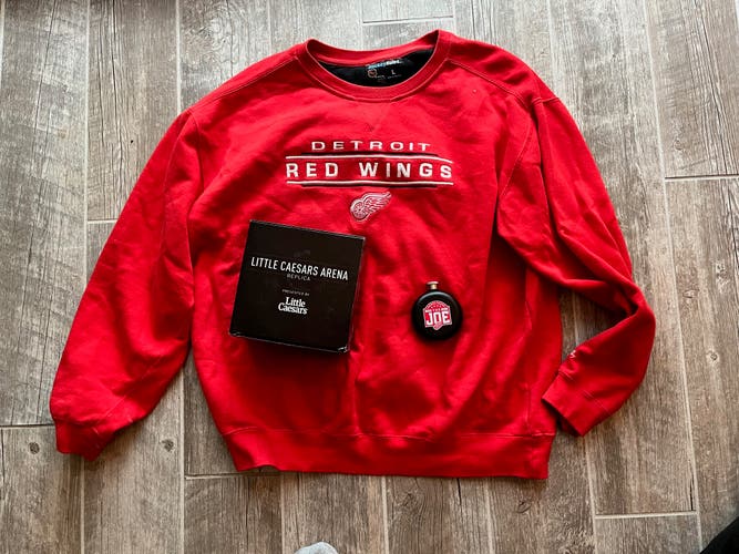 Detroit Red Wings Used Large Sweatshirt +
