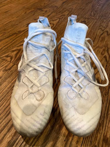White Used Size 11 (Women's 12) Adidas Cleats