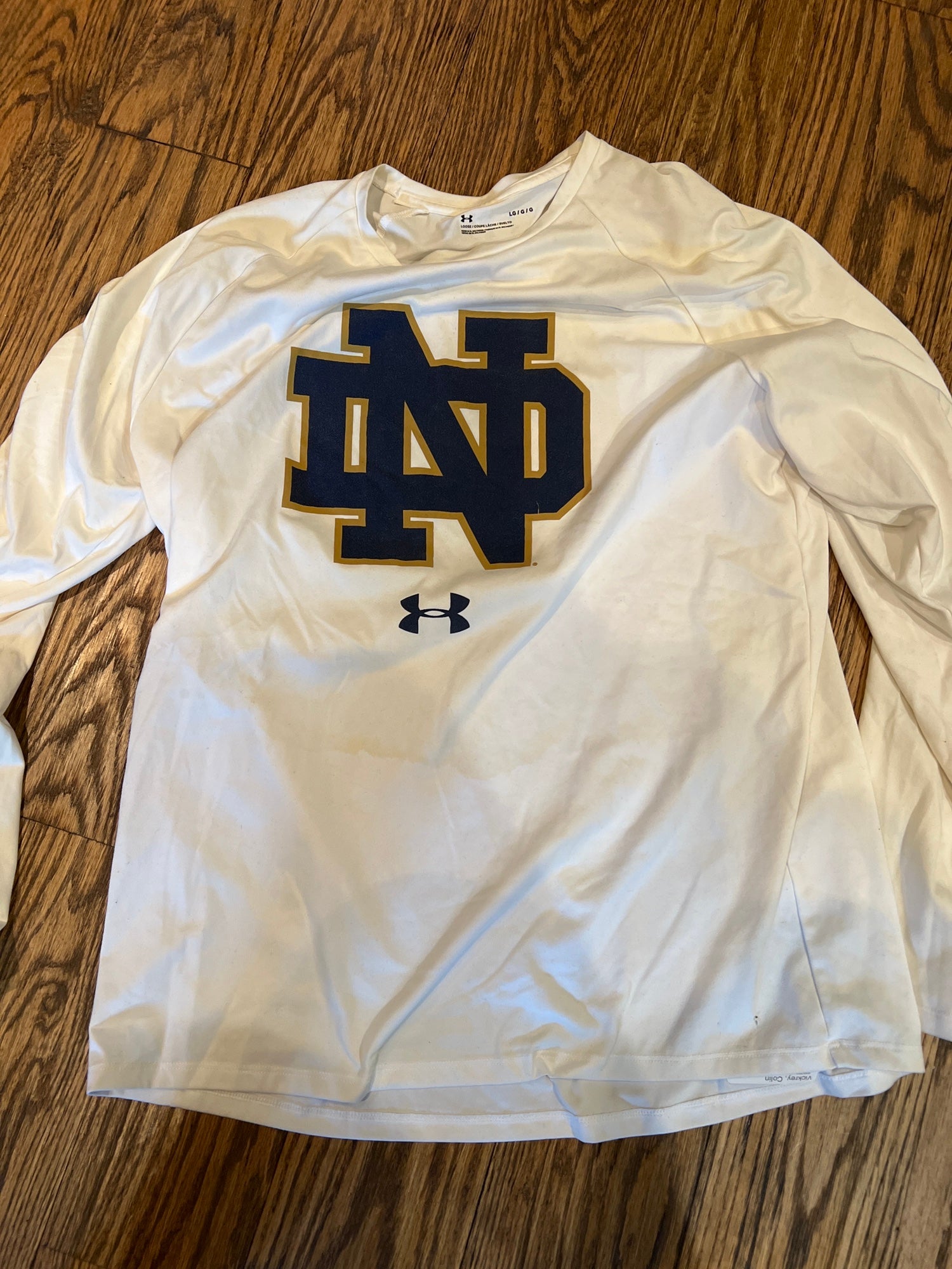 Under Armour, Shirts, Under Armour Notre Dame Fighting Irish Gold Ncaa Baseball  Jersey Mens Large