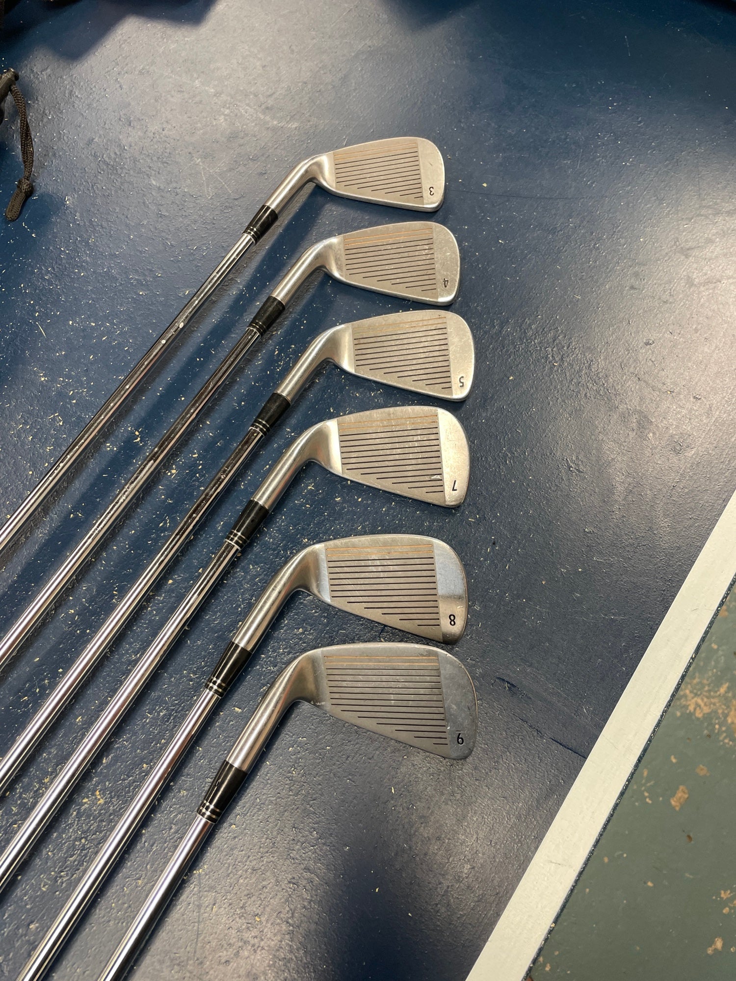 Got this golf set for next to nothing. Half of them are Mitsushiba which  seem to be an old pretty much no name brand. the other half are  Custombuilt, which I can't