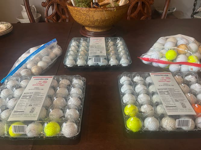 168 golf balls used and new, NEED GONE