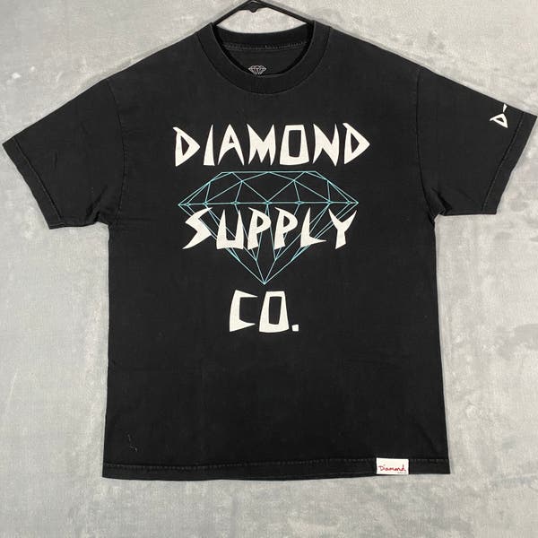 Diamond Supply Co Shirt Mens Large Black Short Sleeve D-98