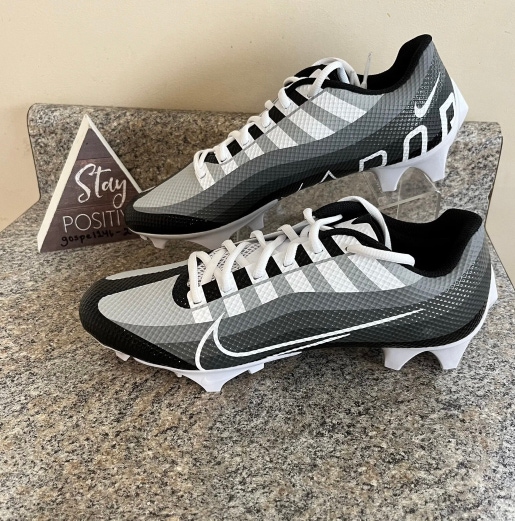 Nike Vapor Edge Speed 360 Black White Gray Football Cleats DQ5110-001 Mens 13