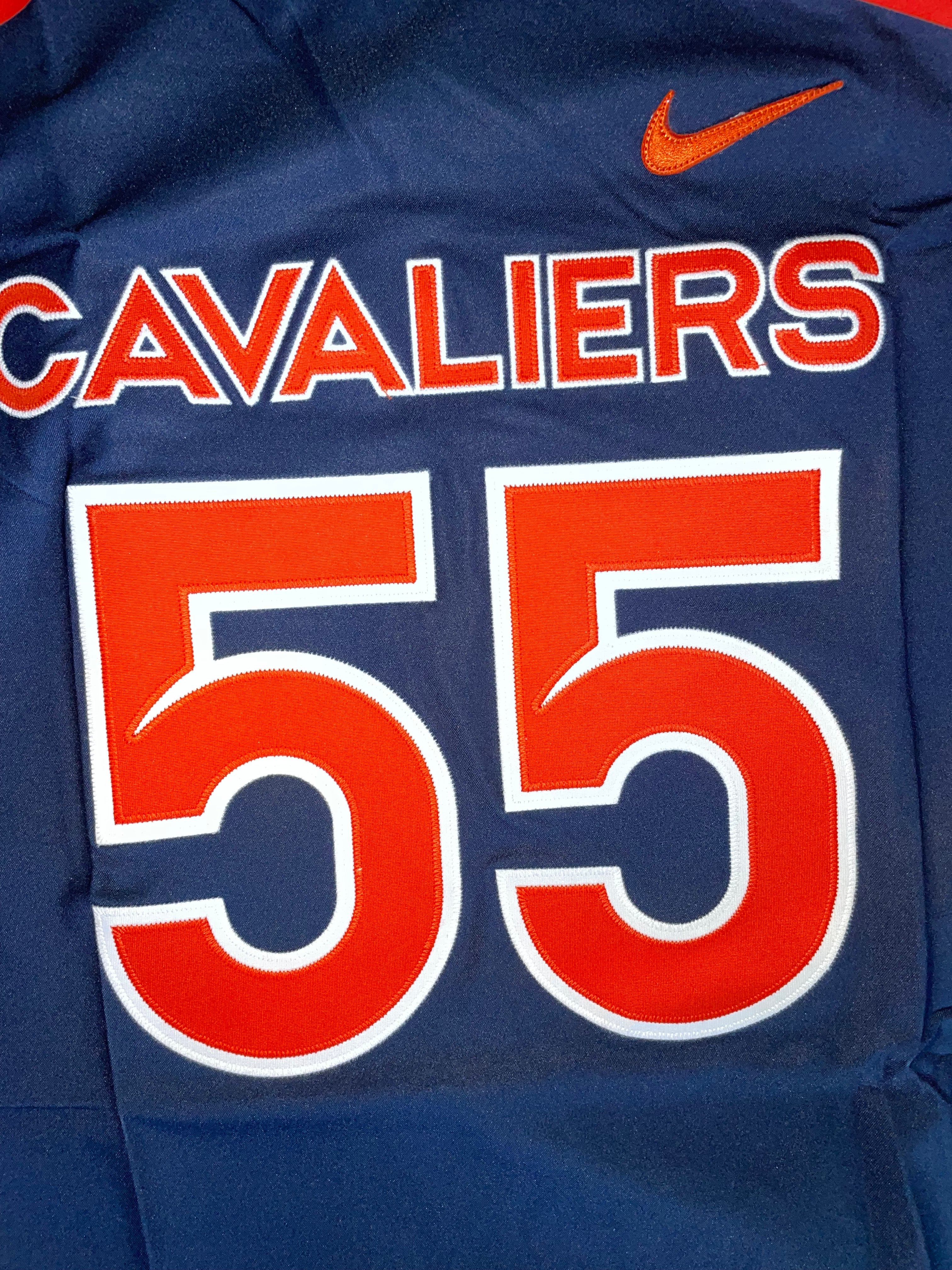 New NIKE VIRGINIA UVA Cavaliers #55 Lacrosse Jersey LG SEWN BLUE