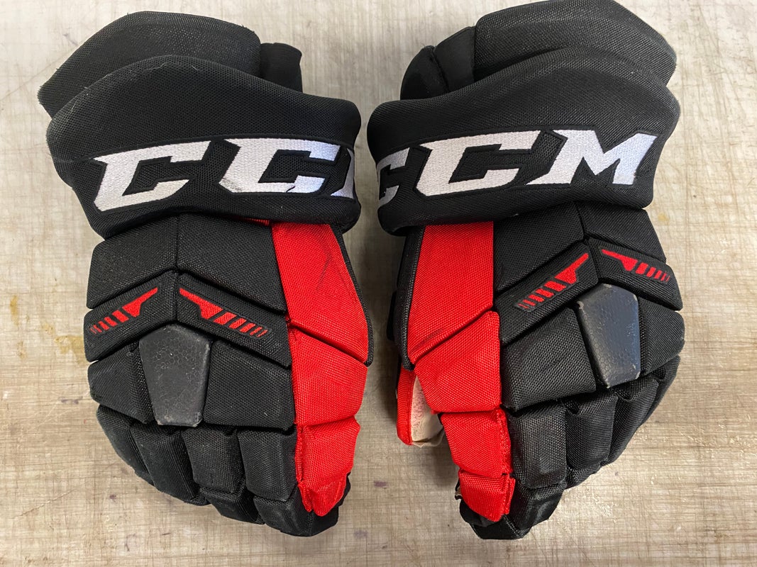 CCM HGTK Tacks Pro Stock Hockey Gloves 15" Blackhawks 4183
