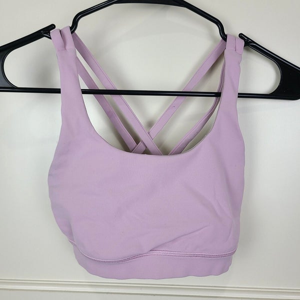 Lululemon Energy Bra Size 2 Pink Strappy Back Workout Gym Running