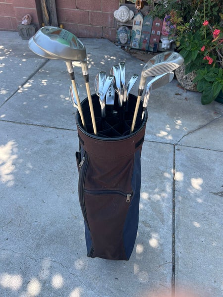 Vintage Golf Club Set with Knight Bag