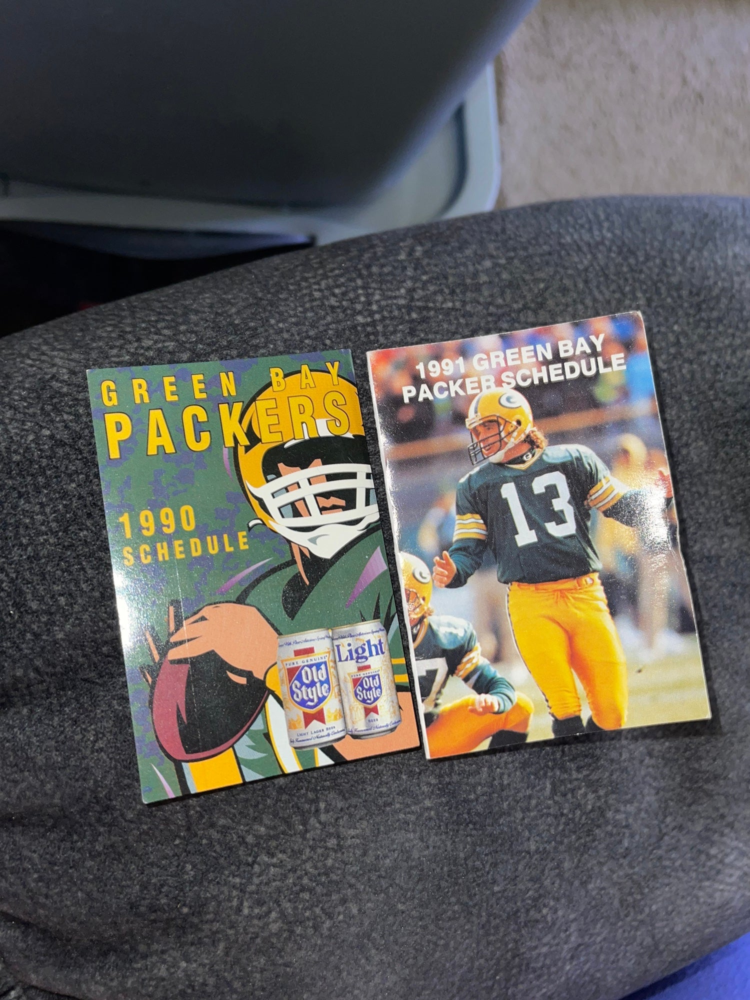 NFL Green Bay packers 1990-1991 pocket schedule lot of 2 vintage