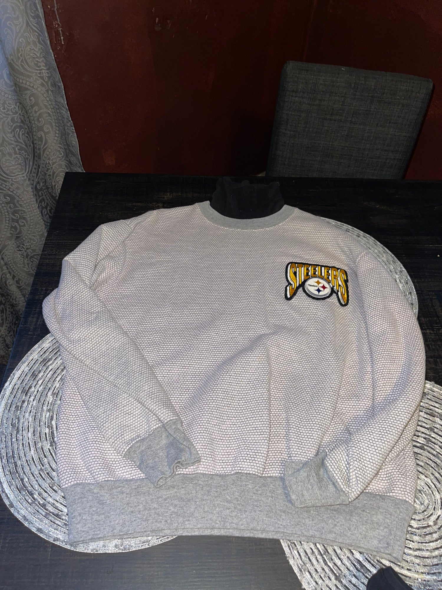 Majestic nfl Pittsburgh Steelers turtleneck sweatshirt vintage classic used  pre