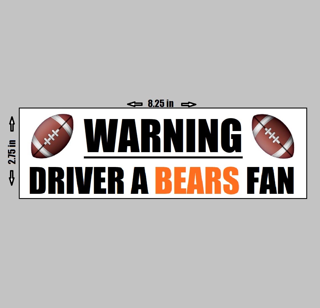 VINYL STICKER - Warning Driver A Jacksonville Jaguars Fan Football NFL Logo  Love