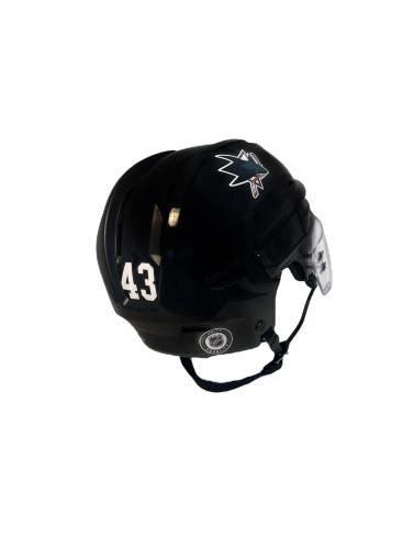 NHL Game Used | San Jose Sharks | CCM Super Tacks X Helmet | Size: Medium | Pro Stock