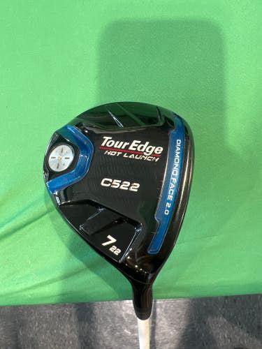 Used Men's Tour Edge Hot Launch C522 Right Fairway Wood Regular 7 Wood