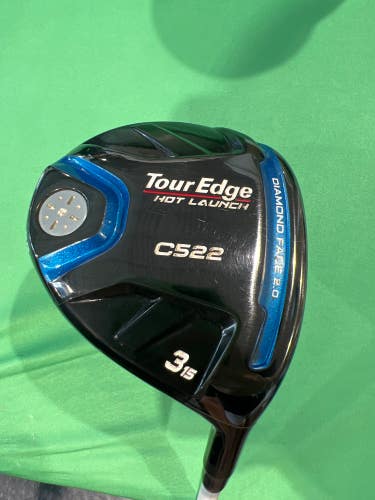 Used Men's Tour Edge Hot Launch C522 Right Fairway Wood Regular 3 Wood