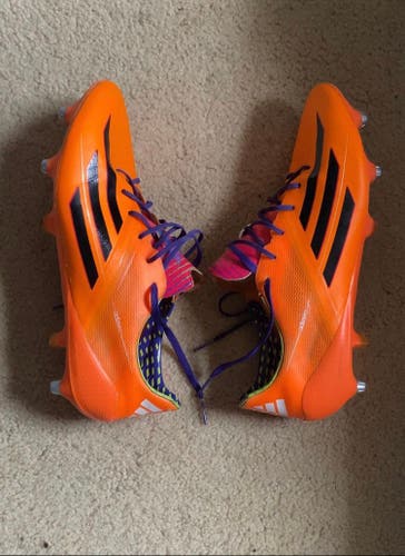 ADIDAS F50 ADIZERO TRX FG ZEST/BLACK/PURPLE (SG) (Size 11)
