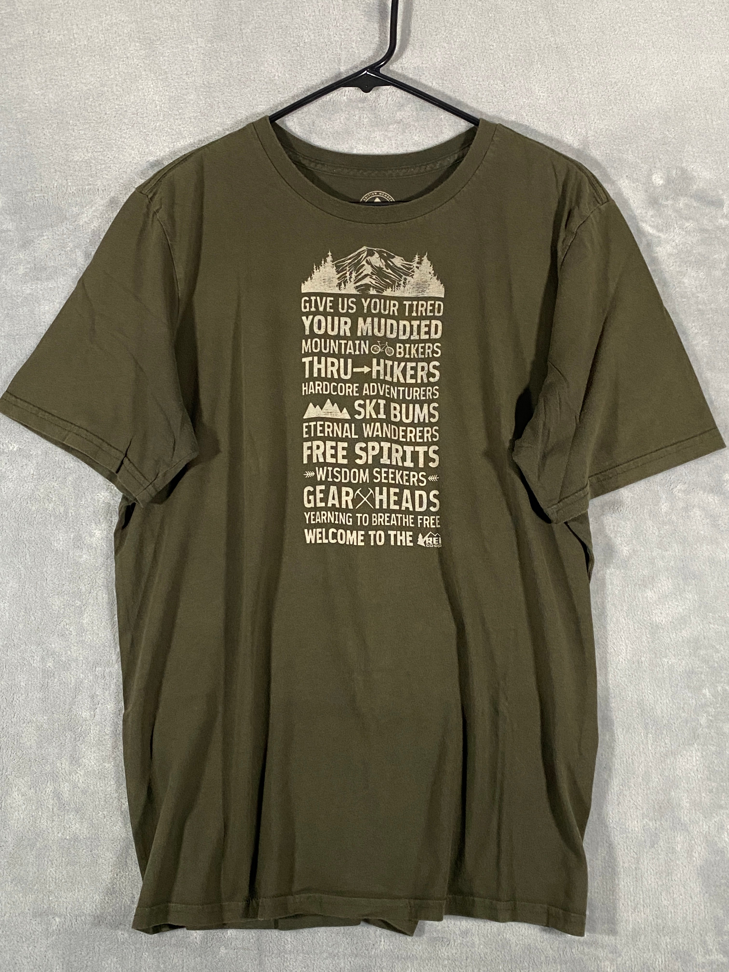 O'Neill T Shirt Mens Large Dark Olive Short Sleeve Graphic Logo Surfing Tee  | SidelineSwap