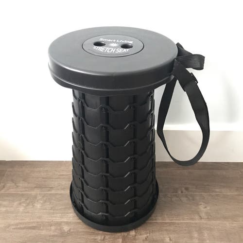 Smart Living StretchSeat Retractable Camping Stool - Black