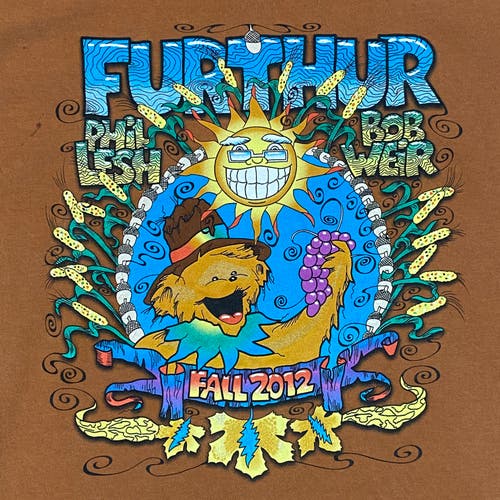 FURTHUR T Shirt Mens Medium Brown Short Sleeve Phil Lesh Bob Weir Fall 2012 Tour