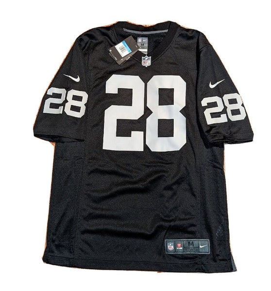 Stitched JOSH JACOBS #28 Las Vegas Oakland Raiders Jersey Mens Medium