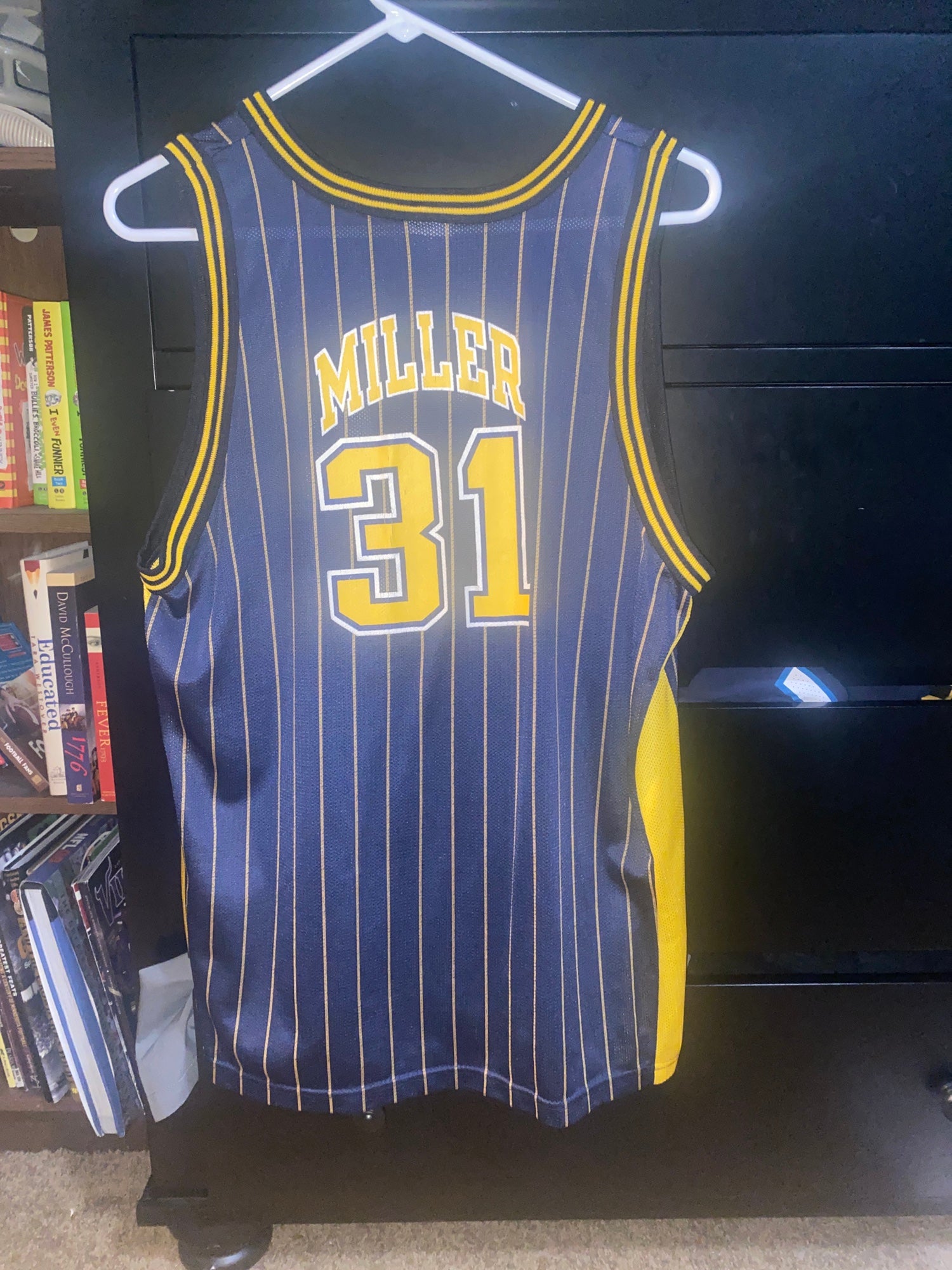Youth XL Pinstripe Reggie Miller Indiana Pacers Jersey