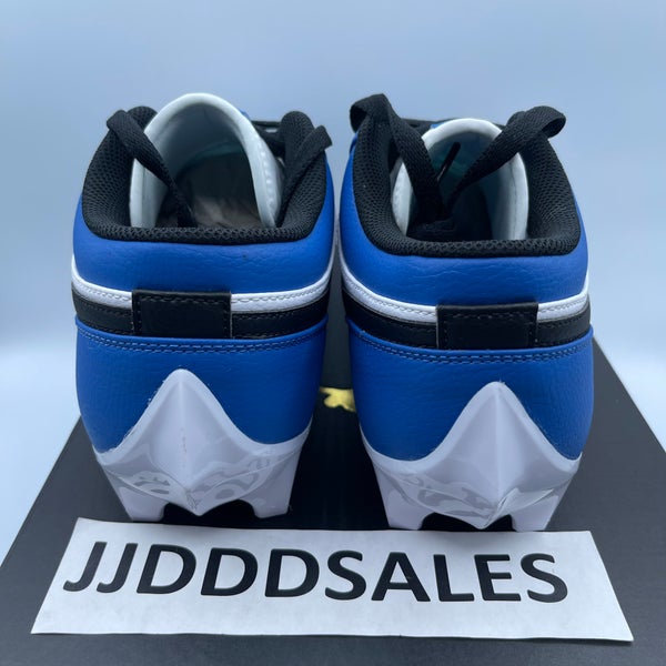 Nike Jordan 1 Low TD Football Cleats White Royal Blue FJ6245-104