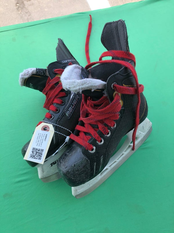 Used Youth Bauer Supreme One.6 Hockey Skates D&R (Regular) Retail 12.0