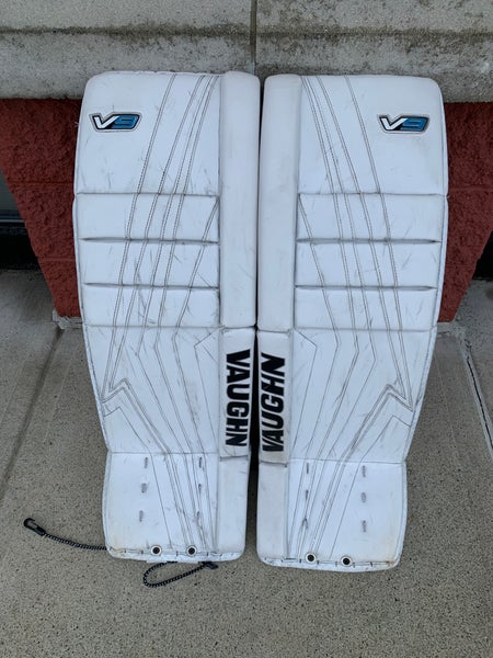 Used Vaughn Velocity V9 Pro Hockey Goalie Leg Pads (33" + 2")