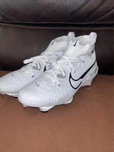 SZ 11 Men's Nike Alpha Huarache NXT White Metal Baseball Cleats DJ6517-100