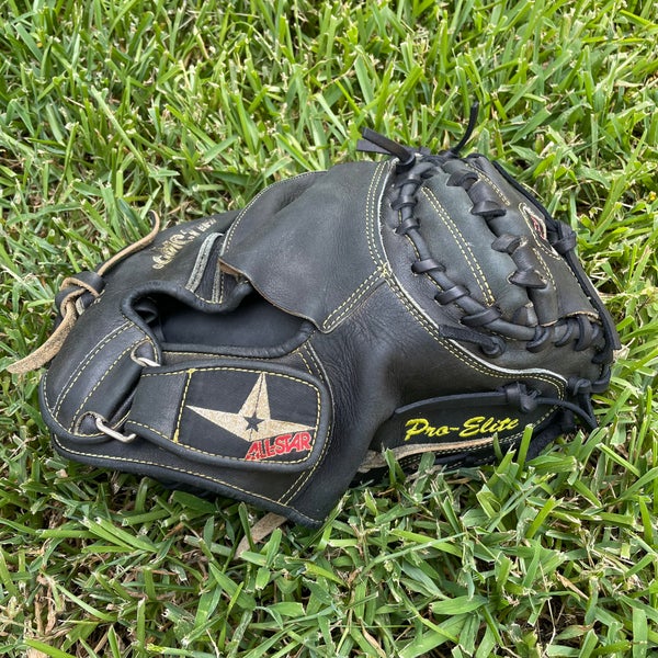 All Star Pro Elite 33.5" Baseball Catchers Mitt - CM3000SBK Fully Relaced