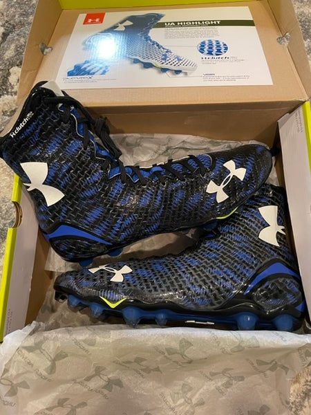 New Men's Size 13 (Women's 14) Molded Cleats Under Armour High Top Highlight