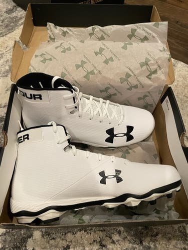 New Men's 13.5 (W 14.5) Molded Cleats Under Armour High Top - UA Team Hammer MC