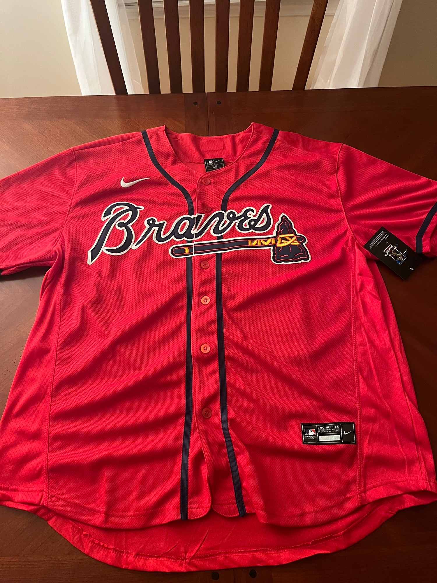 Matt Olson Nike Red Braves Jersey - XL