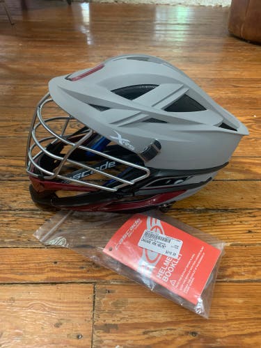 Cascade XRS Helmet Brand New - Matte Gray with Chrome Facemask (Retail: $319.99)